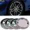 4 Pezzo Coprimozzi Auto, Coprimozzi Ruota, Auto Coprimozzo Tappi, Coprimozzi Auto Copricerchio Logo Accessor, Decorazione per Lo Styling, per Cerchioni e Pneumatici, Verde (56 mm)