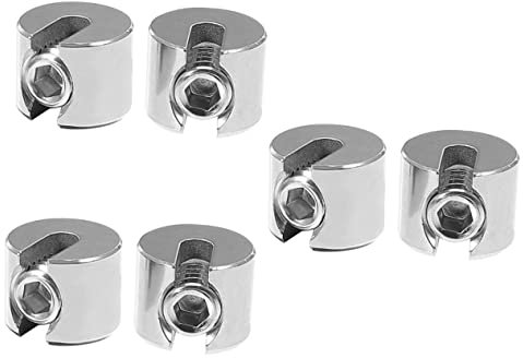PRETYZOOM 3 Set Mandrino in Acciaio Inossidabile Piccoli Fermacavi Filo Corda Stringicavo Morsetto Fune Fermagli Per Funi Metalliche Fermacavo in Acciaio Inox 2 Pezzi*3