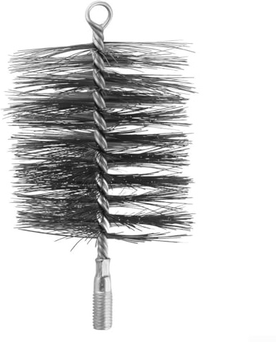 TDCuizent Round Chimney Flue Cleaning Brush Steel Wire Brush Sweep Fireplace Boiler Pipe Cleaner 50mm 60mm 120mm High Temperature Resistant Non-Corrosion Safe Easy Use(60mm)