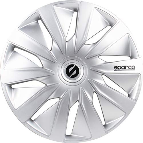 SPARCO SPC1690SV Enjoliveur Lazio, Argent, Set de 4, 16