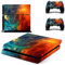 Morbuy PS4 Skin Vinyl Autocollant Decal Sticker pour Playstation 4 Console + 2 Dualshock Manette Set Skins (Ciel Orange)