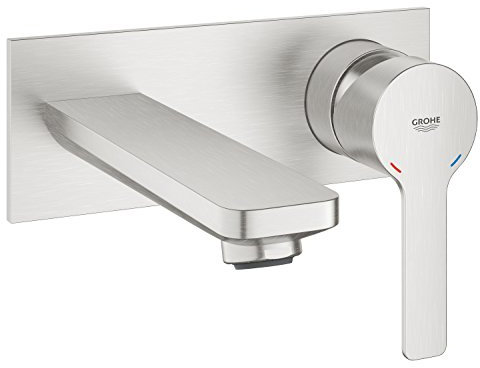 GROHE Lineare | Badarmatur - 2-Loch-Waschtischarmatur | Ausladung 149 mm, supersteel | 19409DC1