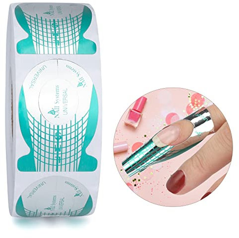 G2PLUS 500 Stück nagelschablonen verlängerung, Grün Gel Nägel Schablonen, Selbstklebende Nagelschablonen für Nagelverlängerung
