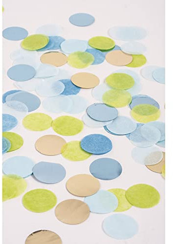 Konfetti, 2cm ø, gold,blau,grün, SB-Btl 30g