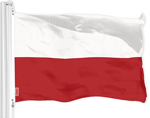 G128 Polen (polnisch) Flagge | 3x5 füße | Printed 150d - Indoor/Outdoor, leuchtende Farbe, Messing tüllen, qualität Polyester, viel Dicker haltbarer als 100d 75d Polyester