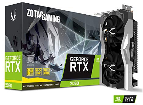Zotac ZT-T20600H-10M Carte Graphique GeForce RTX 2060 6 Go GDDR6 192 bit 4096 x 2160 Pixels, PCI Express x16 3.0
