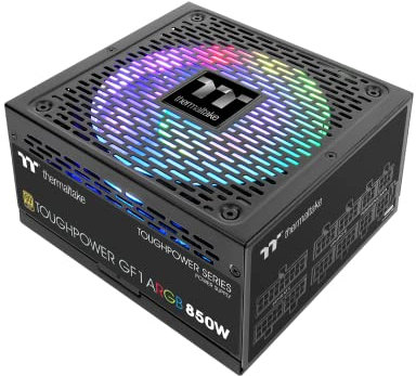 Thermaltake Toughpower GF1 850W ARGB | PC-ATX-Netzteil | 80-Plus-Gold | voll-modular | leiser 140 Lüfter | EU Zertifiziert | schwarz