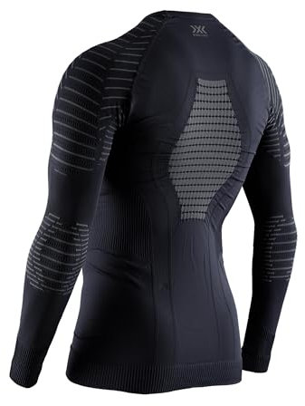 X-Bionic Herren Invent 4.0 Shirt Round Neck Long Sleeves Men, Black/Charcoal, XXL