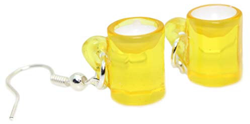 Bluebubble HAPPY HOUR Mini Beer Glass Dangle Earrings on Gift Card