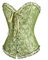Sxybox Damen Korsett Bauchweg Vollbrust Corsage Top Gothic Burlesque Schnüren Bustier,Grün,L