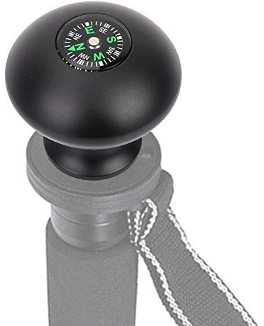 Trekking Poles Knob Handle Grip, Outdoor Universal Monopod Walking Stick Knob, Compass Monopod Tripod Head with 3/8 Screw Hole