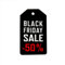 Aktionsetiketten Black Friday Sale Kartonetiketten, Anhänge-Etiketten, VPE 500 Stück (Black Friday Sale -50%)
