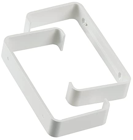 Steinberg14 Weiß 220x55mm Rechteckige Schellen Kunststoff - Kanalhalterung Halter 2 Stück für Flachkanal Lüftungssysteme Lüftungskanäle