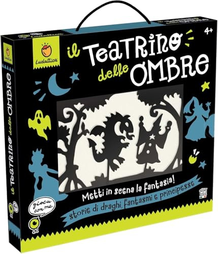 Ludattica Il Teatrino delle Ombre Teatro delle Ombre per Bambini 4+ | Teatro delle Marionette per Bambini | Gioco educativo e Creativo | Made in Italy