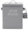 HOMION Metal dog food tin pets food storage box container canister lid with scoop (Grey)