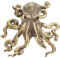 Garneck Messing Figur Messing Mini Schmuck Octopus Decor Statue Figuren für Tier Skulptur Sammlerstücke Desktop -Statue Octopus Wanddeko Mini Figuren Messing Schmuck