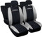 Auto Accessori Lupex | Coprisedili Auto Compatibili con Corsa C D E (2000-2019), Colore Nero Grigio Chiaro, Made In Italy, Tessuto Policotone, Fodere Sedili Anteriori e Posteriori