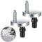 2 PCS Toilet Seat Hinges Fixings, Quick Release Toilet Top Fix Blind Hole Fittings,Toilet Seat Hinge with Spare Expanding Rubber Screws Nuts Bolts for WC Toilet Blind Holes