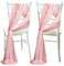RWUDV Lot de 16 décorations d'allée de mariage, 2,5 m, décorations de chaise d'allée, rideaux de chaise pour mariage, cérémonie, fête, décoration de chaise, rose poudré et mauve
