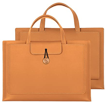 Cicili Sac Ordinateur Femme 14 Pouces, Grand Sac a Main Impermeable Sac Travail Femme Cuir Sac Ordinateur Porte Document, Sac Bandoulière Femme pour Affaires Travail Voyage, Université, Bureau