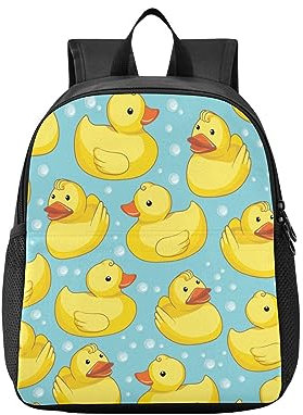 YOUJUNER Jungen Mädchen Schulrucksack süßer Gelbe Enten Kinder Rucksack Sport Reise Schultasche Kinder Rucksack, 4-6 Jahre alt