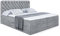 ALTDECOR Boxspringbett mit Matratze und Lattenrost, Boxbett, Topper, Polsterbett mit Bettkasten, Bett mit Stauraum H3-Matratze, Doppelbett, Springboxbett - BOXI8-180x200 - Grau Samt