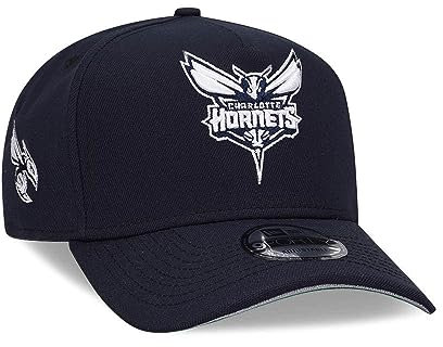 New Era Charlotte Hornets C Dub Navy 9Forty A Frame Snapback Cap