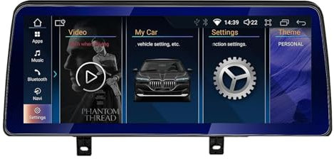 AneQu Carplay display per BMW F30 F31 F32 F33 F34 F36 3/4 Serie 2013-2017 NBT Sistema Autoradio, 8-Core 32 GB ROM con iDrive sistema Blu-rayScreen da 12,3 pollici con Navi/GPS/4G/Android auto