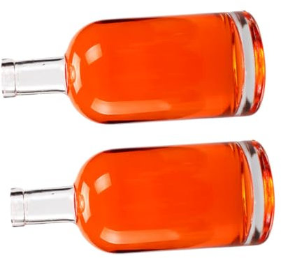 TOPBATHY Set Di 2 Bottiglie in Spesso Da 500 Ml Ampia Apertura Per Versare Facilmente Adatte Per La Vodka