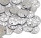 100 Stück Metall Münzperlen Ottoman Tugra Pailletten 20mm Schmuck Charms Anhänger für Gürtel Münzschmuck Haarschmuck Orientalischer Kopfschmuck Bauchtanzkostüm (Silber)