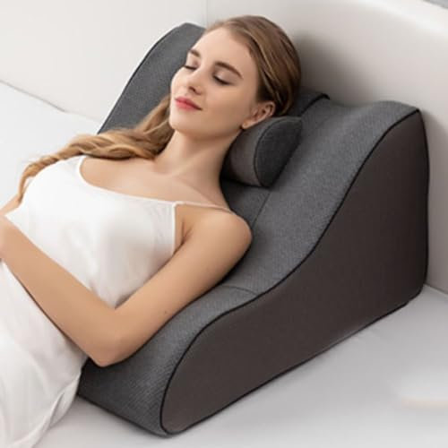 keilkissen bett keilkissen bett kopfteil Flexibles Säure-Reflux-Kissen für Schlafen, ältere Menschen/Schwangere/Seitenschläfer, Rückenstützkissen für Bett, Gerd, Schnarchen, Nackenschmerzen, Linderung
