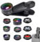 Telefonkameraobjektiv, Telefonkameraobjektiv-Kit | 10-in-1 Clip- -Handy-Objektiv-Set - 198° Fisheye, Teleobjektiv, 20X/15X Makroobjektiv für die meisten Smartphones