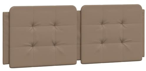 vidaXL Kissen für Kopfteil Zadar, Wandpolster Polsterpaneel Bettkopfteil, Rückenkissen Polsterkopfteil Wandkissen Schlafzimmer, Cappuccino-Braun 120cm Kunstleder