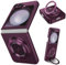 ZHOZEXIN Per Samsung Galaxy Z Flip 6, girevole, protezione magnetica antiurto, custodia sottile, compatibile con Samsung Galaxy Z Flip 6 (viola)