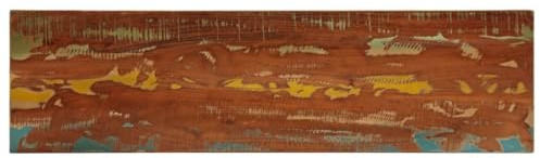 vidaXL Tischplatte, Holzplatte Rechteckig, Massivholzplatte für Tisch Esstisch Couchtisch, Ersatztischplatte, 120x30x2,5cm Altholz Massiv