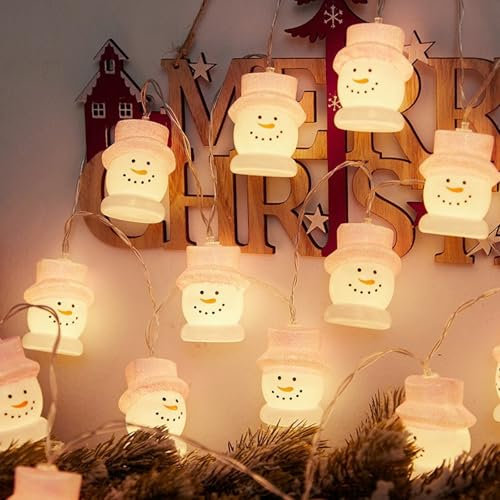 Vidillo Stringhe Di Luci Natalizie, 3 Metri 20 LED Ghirlanda Di Luci Natalizie, Funzionamento A Batteria, Decorazione Dell'Albero Di Natale Per Feste Di Natale, Giardini, Famiglie E Matrimoni (F)