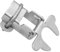 1-3/8 Kennel Gate Latch,KINNAN Butterfly Gate latches,Chain Link Fence Gate Latch Lock for Dog Kennels with Padlock Hole,Kennel Panels from 1-3/8'' to 1-3/8 Kennel Gate Frame 1 PCS
