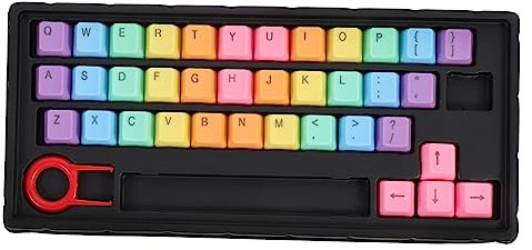 Hoement 1juego Teclas De Reemplazo para Teclado Mecánico Keycaps Colores Abs Diseño Chic y Único De Instalar Compatible Cherry y Interruptores Mecánicos