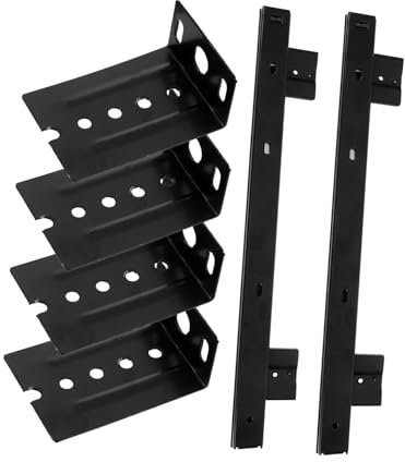 HOMSFOU Computer Keyboard Slide Rail Heavy Duty Steel Keyboard Tray Slides Full Extension Keyboard Guides for Office