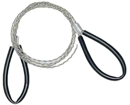 Generic Stainless Steel Wire Saw for PVC Hose, Pipe, Tubing, General Tools Cable Saw with Serrated Cutting Cable and Two Handles for Cutting Wood, Plastic, Bone, Rubber