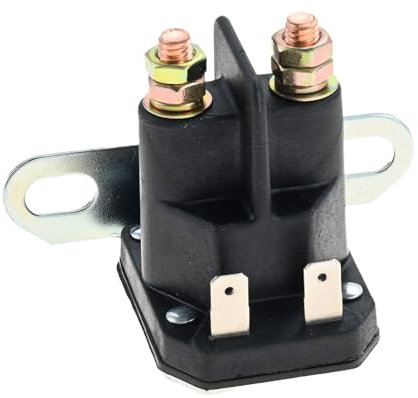 Hicello Solénoïde de tondeuse à gazon 4 pôles 12 V compatible avec MTD 725-04439 | Relais solénoïde de démarreur pour VTT, motoneiges, tracteur à gazon pour Cub Cadet