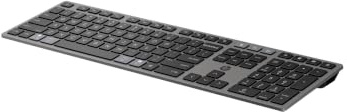 HP 720 Kabellose Tastatur für mehrere Geräte, Bluetooth & 2,4 GHz, QWERTZ Deutsches Layout, Ultraschnelles Laden per USB-C, Programmierbare Tasten, Kompatibel mit Windows, macOS & ChromeOS, Schwarz