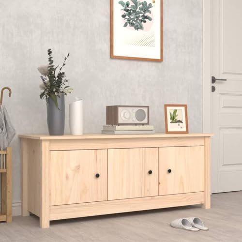 LLEZKBR Furniture Select Schuhschrank 110x38x45,5 cm Massivholz Kiefer