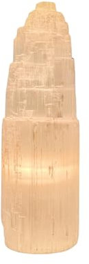 Beleuchteter Selenitkristall Eisberg, ohne Sockel, ca. 30 cm, Weiß Bis Leicht Transparent