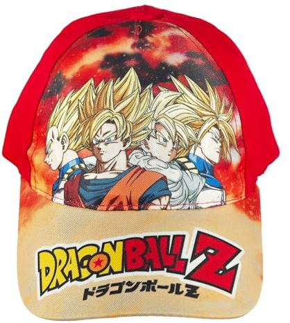 WS-Trend Dragonball Z Jungen Baseball-Cap (52–54) – Offizielle Anime-Kappe aus 100% Baumwolle mit Icon-Print & Klettverschluss