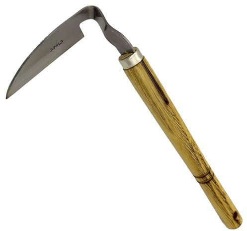 Générique Ensemble D'outils De Jardinage - Acier Carbone | Faucille Japonaise | Faucilles Légères À Double Lame, Désherbeur pour Bonsaïs, Outils De Jardinage, Polyvalent