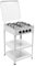Loobiiny Piano cottura a gas a 4 fuochi, fornello a gas naturale indipendente, carrello per barbecue con coperchio e ripiano doppio, fornello a gas per esterni