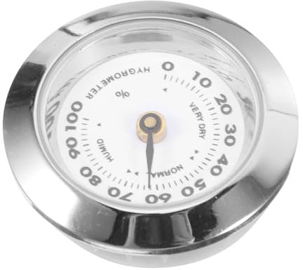 VILLCASE Mechanical Hygrometer for Box Small Analog Humidity Gauge Elegant Design for Humidor Violin Cases Sturdy Material Stylish Option Accurate Humidity Monitoring