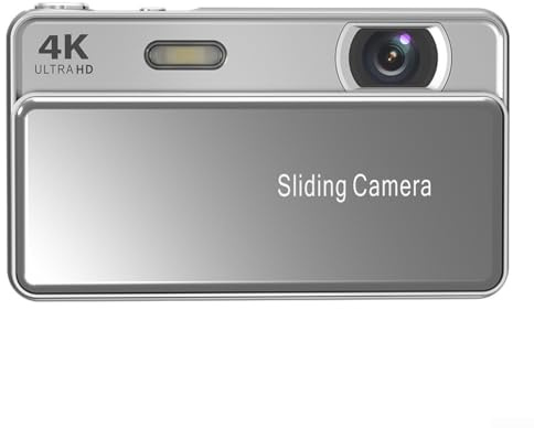 Digitalkamera, spiegellose Digitalkamera, 1300 W Auflösung mit 3 Zoll Bildschirm, für Schüler und Anfänger in Fotografie und Videografie (Silber)