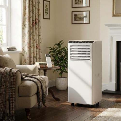 GarveeMore 7000 BTU Portable Air Conditioner, 3-in-1 Small Air Conditioning Unit, Built-in Dehumidifier, Cools 28m², Energy Class A, Quiet Mobile AC with Window Kit & Remote